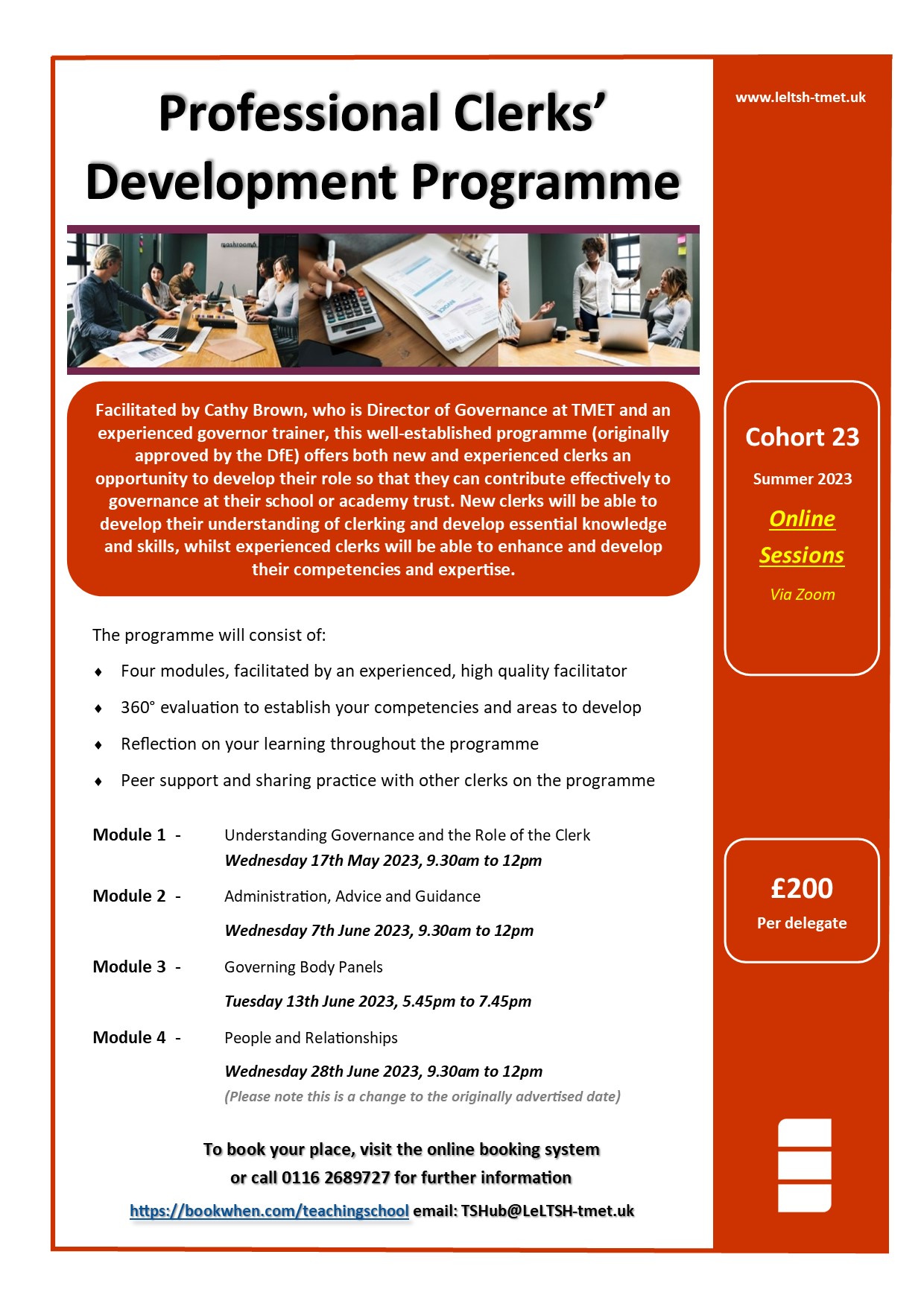 Leicester & Leicestershire Teaching School Hub Governor Training and CPD