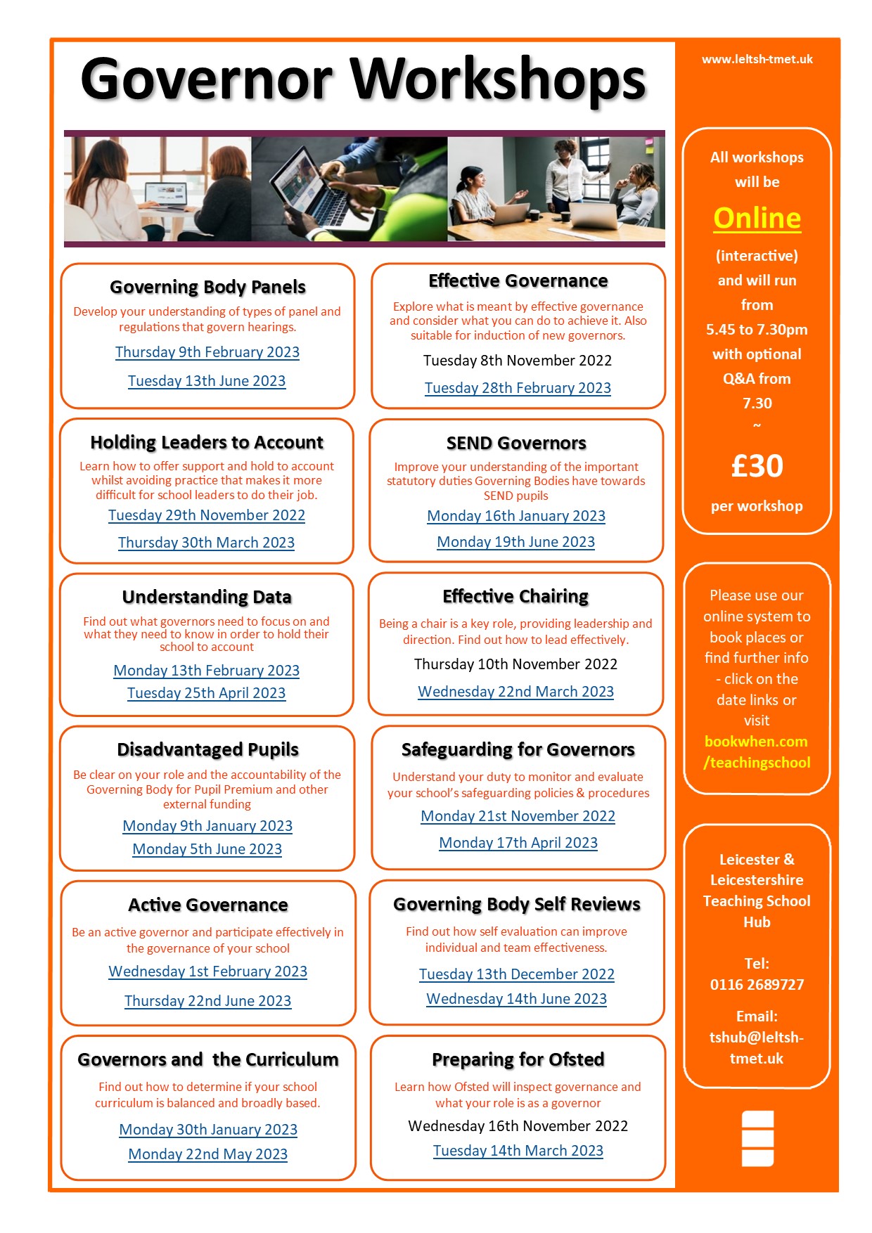 Governor Training Leicester & Leicestershire Teaching School Hub - Governor Training and CPD