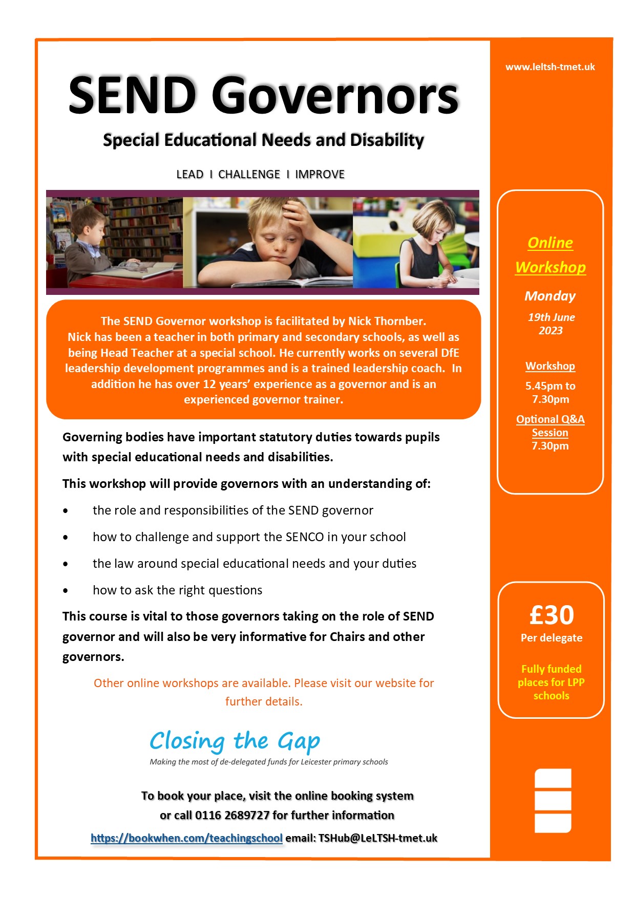 Governor Training Leicester & Leicestershire Teaching School Hub - Governor Training and CPD